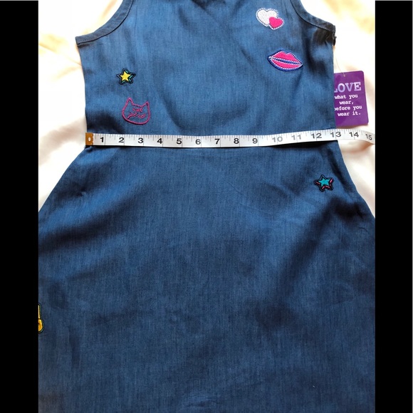 ❤️NEW Navy Embroidered Chambray Sundress- Girls - Picture 6 of 8